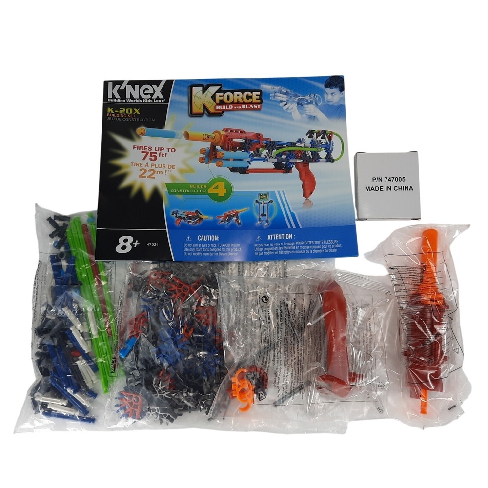K'nex K-Force K-20X Building Set Build and Blast 4 165 Pcs knex